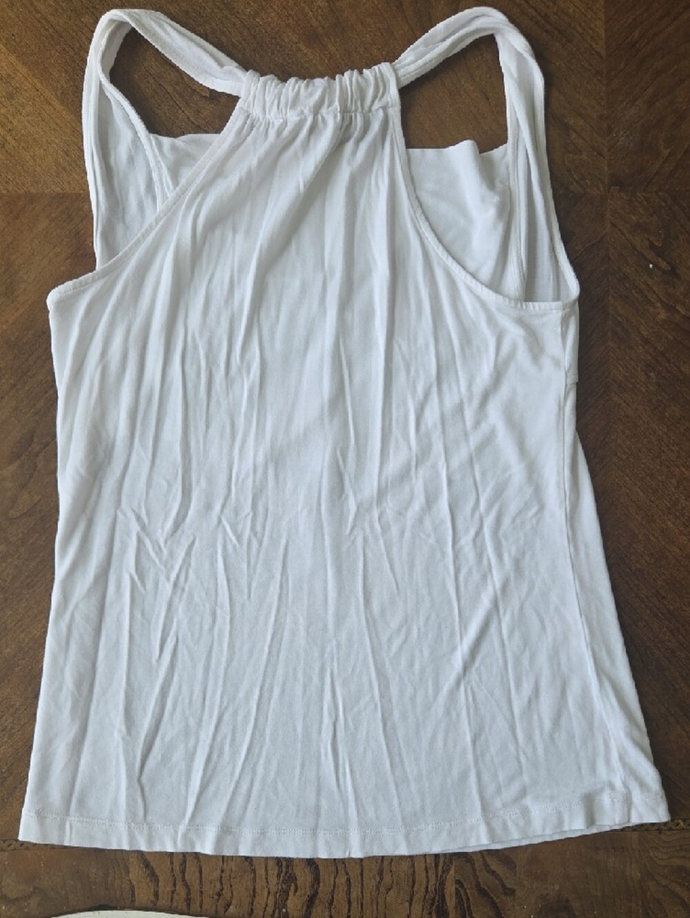 Kenar White Ruched Racerback Tank - Picture 2 of 3